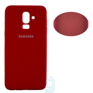 Чехол Silicone Cover Full Samsung J8 2018 J810 красный