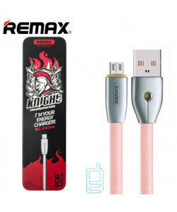USB Кабель Remax Kinght RC-043m micro USB рожевий