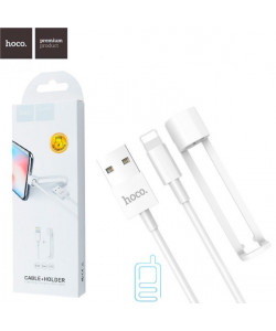 USB кабель Hoco X31 "Holder" 2in1 Apple Lightning 1m білий