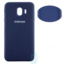 Чехол Silicone Cover Full Samsung J4 2018 J400 синий