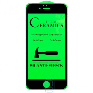 Захисне скло Ceramics Anti-shock Apple iPhone 6 black тех.пакет