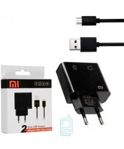 Мережевий зарядний пристрій Xiaomi DK-M2 2USB 2.0A micro-USB black