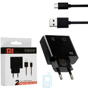Сетевое зарядное устройство Xiaomi DK-M2 2USB 2.0A micro-USB black