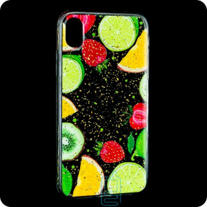 Чехол накладка Glue Case Apple iPhone X, XS Fruits