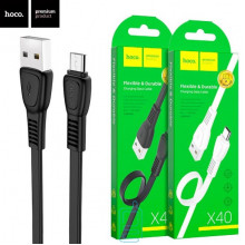 USB кабель Hoco X40 ″Noah” micro USB 1m черный