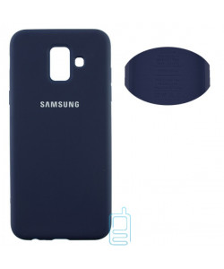 Чехол Silicone Cover Full Samsung A6 2018 A600 синий