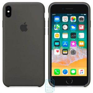 Чохол Silicone Case Apple iPhone XS Max темно-сірий 35