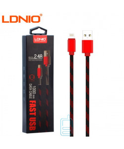 USB кабель LDNIO LS23 lightning 1m красный