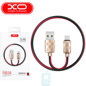 USB кабель XO NB34 Type-C 1m золотистий