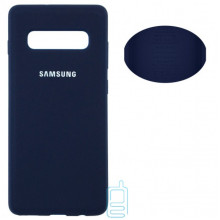 Чехол Silicone Cover Full Samsung S10 G973 синий