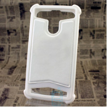 Универсальный чехол-накладка силикон-кожа 4.0-4.5″ белый