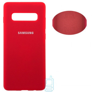 Чехол Silicone Cover Full Samsung S10 Plus G975 красный