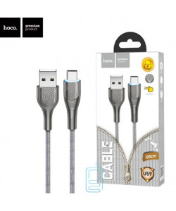 USB кабель Hoco U59 "Enlightenment" Type-C 1.2m сірий