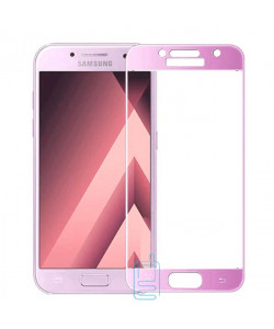 Захисне скло Full Screen Samsung A3 2017 A320 pink тех.пакет