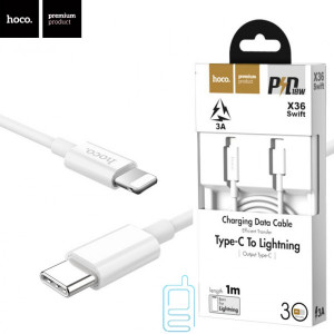 USB кабель Hoco X36 ″Swift PD” Type-C to Apple Lightning 1m белый