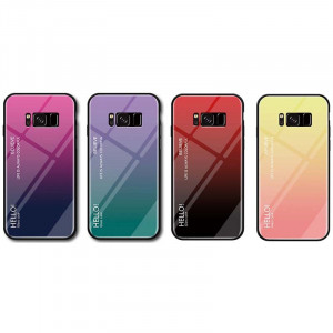 Чехол Samsung Galaxy S8 Plus градиент TPU+Glass