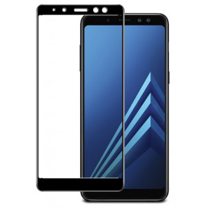 Скло Samsung A8 + 2018 - Full Glue (Клей по всій поверхні)