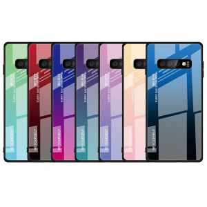 Чехол Samsung Galaxy S10 Plus градиент TPU+Glass