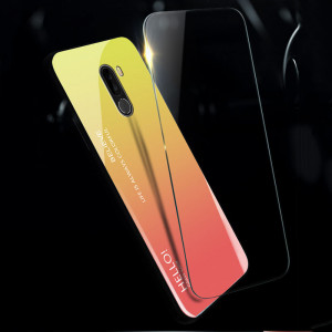 Чехол Xiaomi Pocophone F1 градиент TPU+Glass