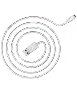 USB Кабель Micro USB Тканевый – 1,5 м (Белый)