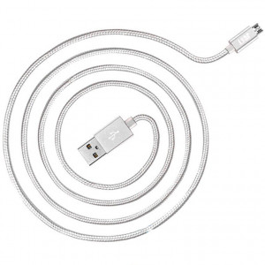 USB Кабель Micro USB Тканевый – 1,5 м (Белый)